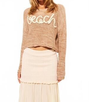 NEW JOHN + JENN rocco sweater in beige